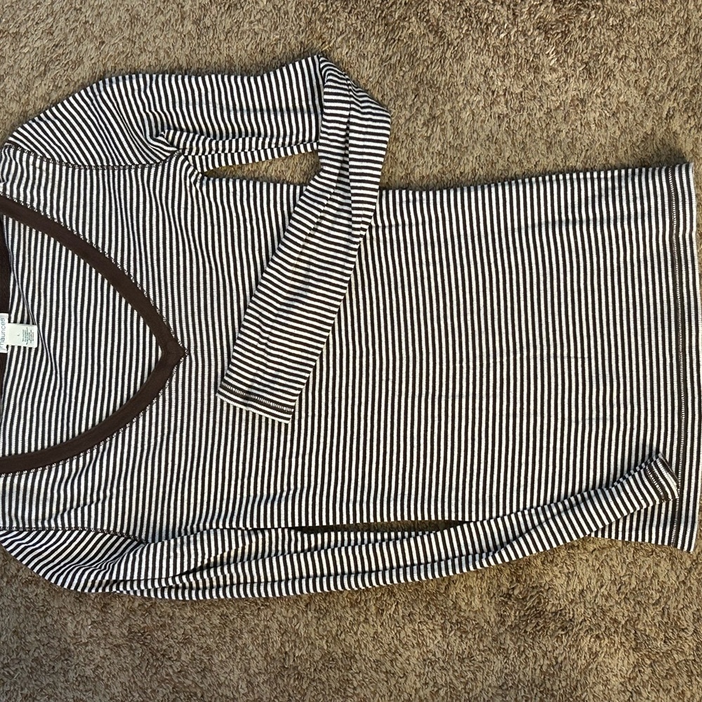 Striped Black and White Women's Top